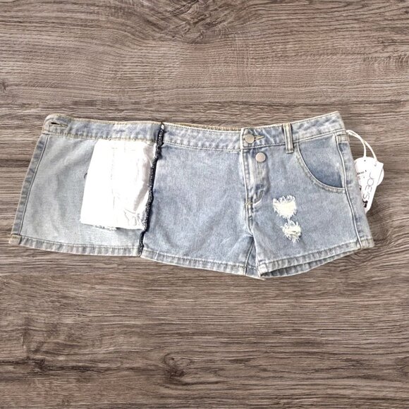 NWT JOES JEANS Distressed The Jolie Skort Distressed Light Wash Stretch Denim 12 - Picture 2 of 9